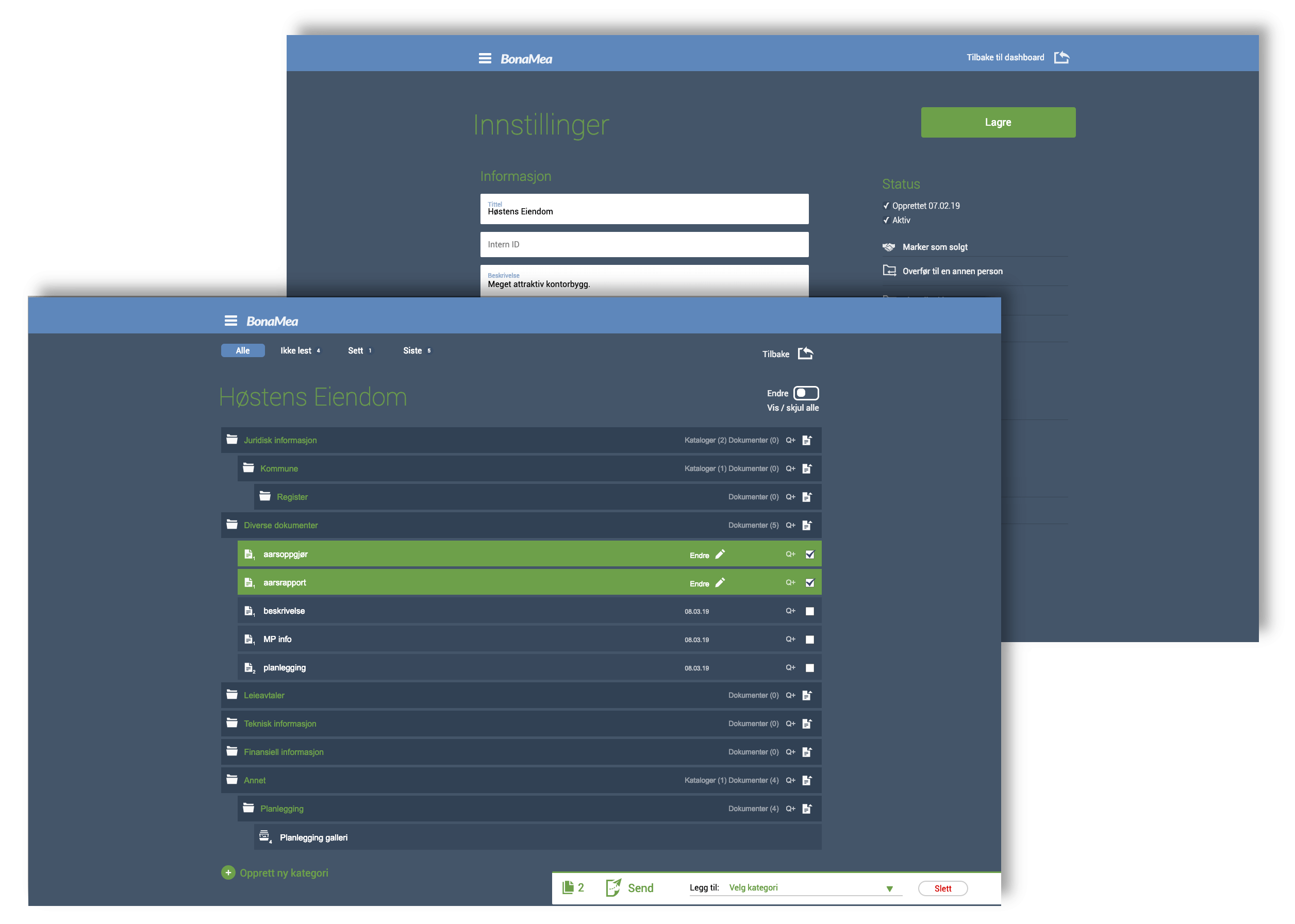 Skjermdump Data Room Sport